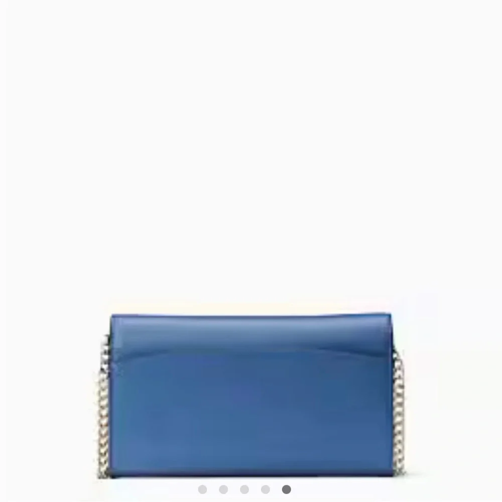 Kate Spade Gemma Cross Body Gold Chain Leather Fresh Blue NWT - Picture 6 of 12